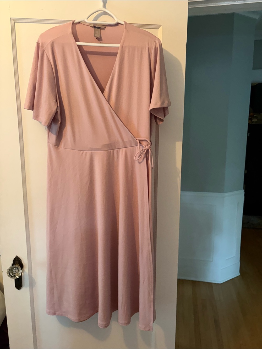 Women's Pink Wrap Midi Dress - H&M
